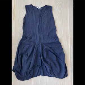 Summer Navy Linen Dress